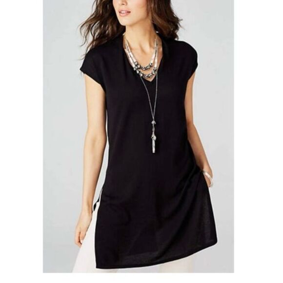 J. Jill Lightweight Sleeveless Sweater Tunic V-Neck Sz XS - Picture 1 of 13